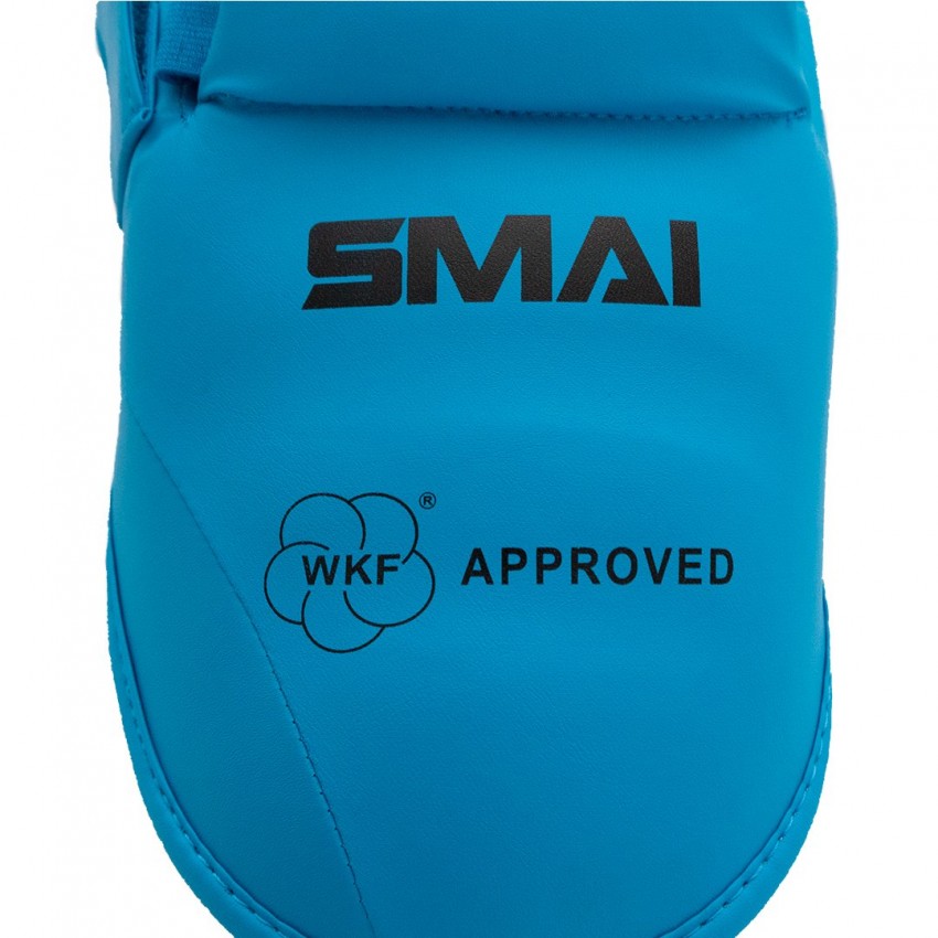 Защита голени и стопы с лицензией WKF | синяя | SMAI SM P102 Защита голени и стопы с лицензией WKF | синяя | SMAI SM P102